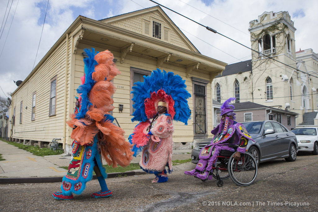 Mardi Gras Indians hit the streets In New Orleans